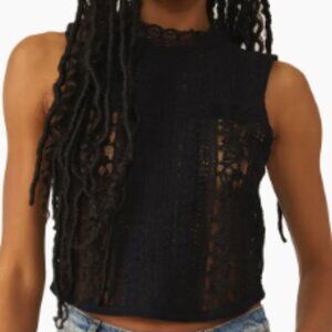 Free People Tea Party Lace Crop Tank NWOT